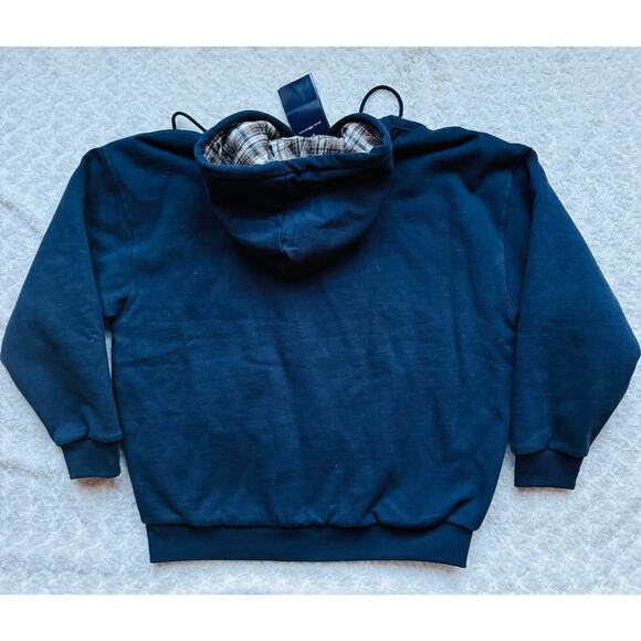 Brandy Melville Womens Blue Oversized Christy Plaid Hoodie Size Large XL NEW - Picture 10 of 16